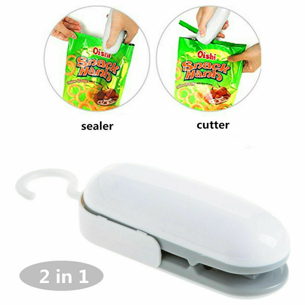2in1 Sealer&cutter Portable Resealer Heat Sealing Machine Mini Plastic Snack Bag