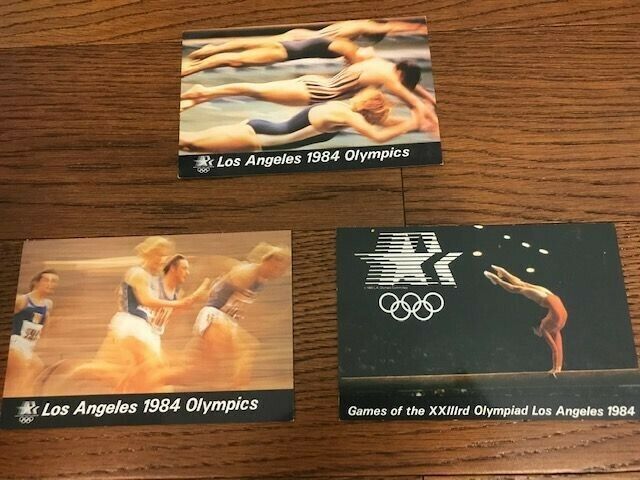 1984 Olympics Games Los Angeles Lot Of 3 Postcards