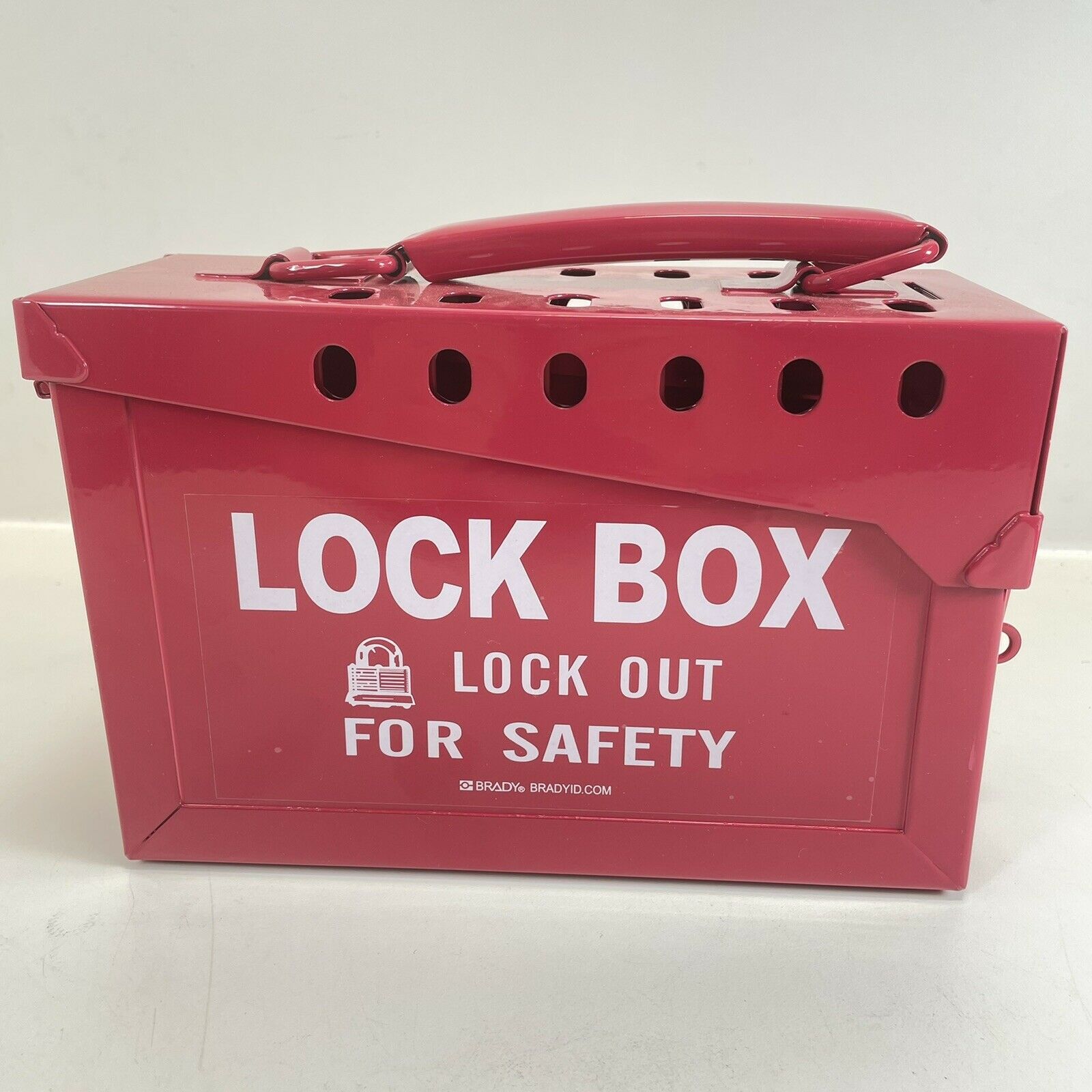 Brady 13 Lock Portable Metal Lock Box 6" X 9" X 3.5" Safety Lockout