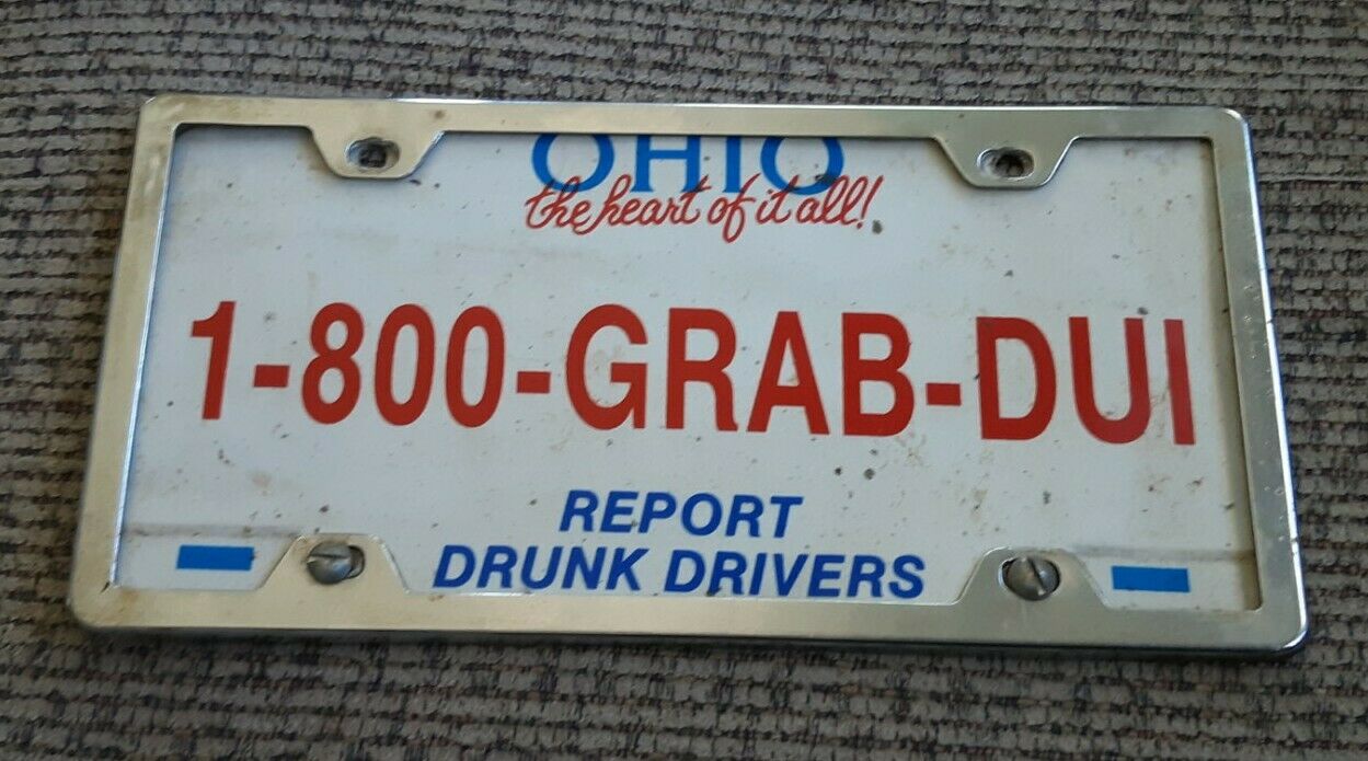 Ohio Report Drunk Drivers License Plate State Highway Patrol Grab Dui Oh W Frame