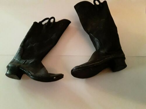 Pair Of Candee Miniature Salesman Sample Black Rubber Boots