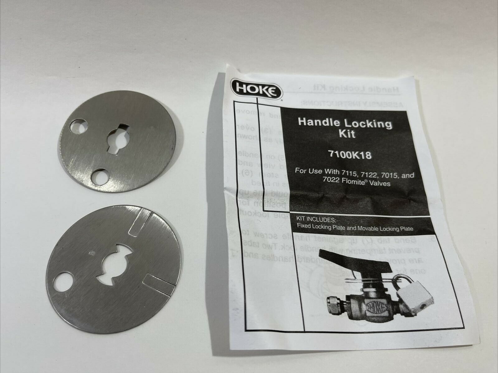 Hoke Handle Locking Kit 7100k18 Used With 7115, 7122, 7015, 7022 Flowmite Valves