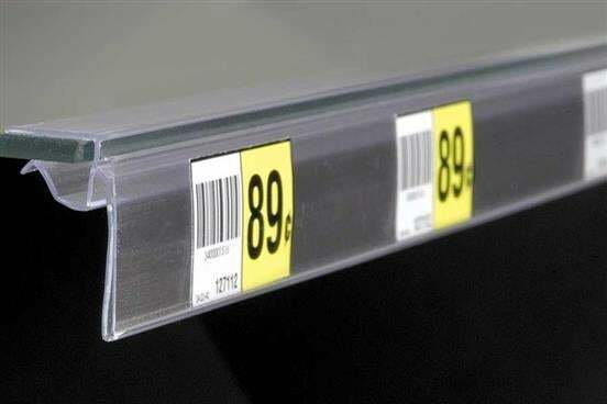 Price Tag-pricing Label Holder For Glass Shelving