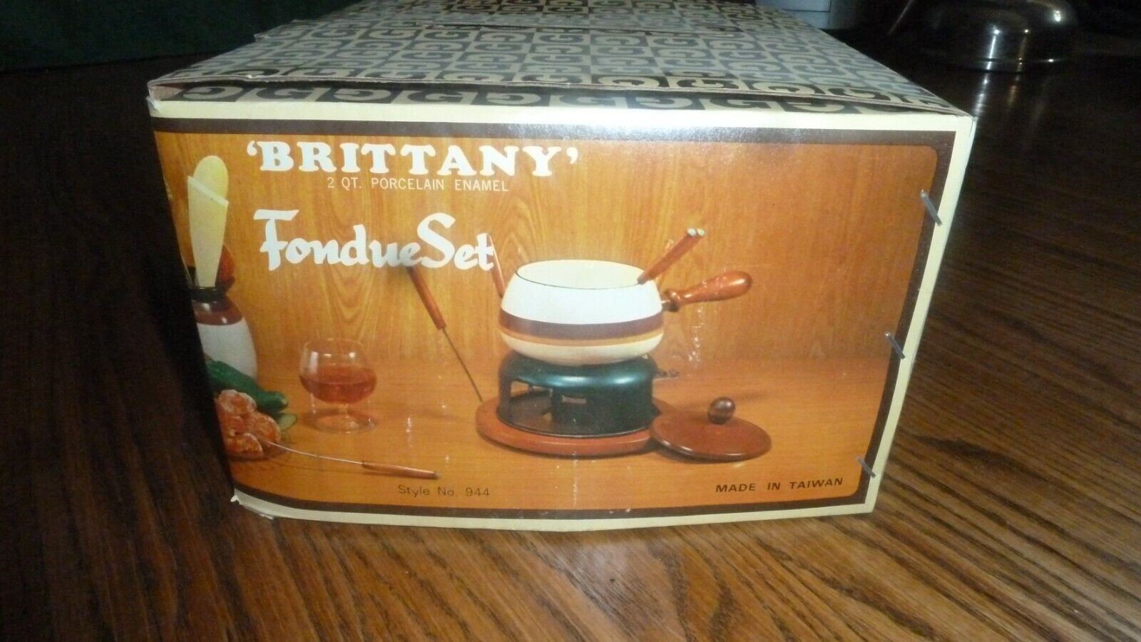 Brittany Fondue Set Vintage Mid Century Made In Taiwan
