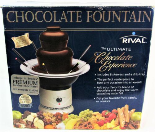 Rival 3-tier Chocolate Fountain, Model #cff5-chp (new Open Box)