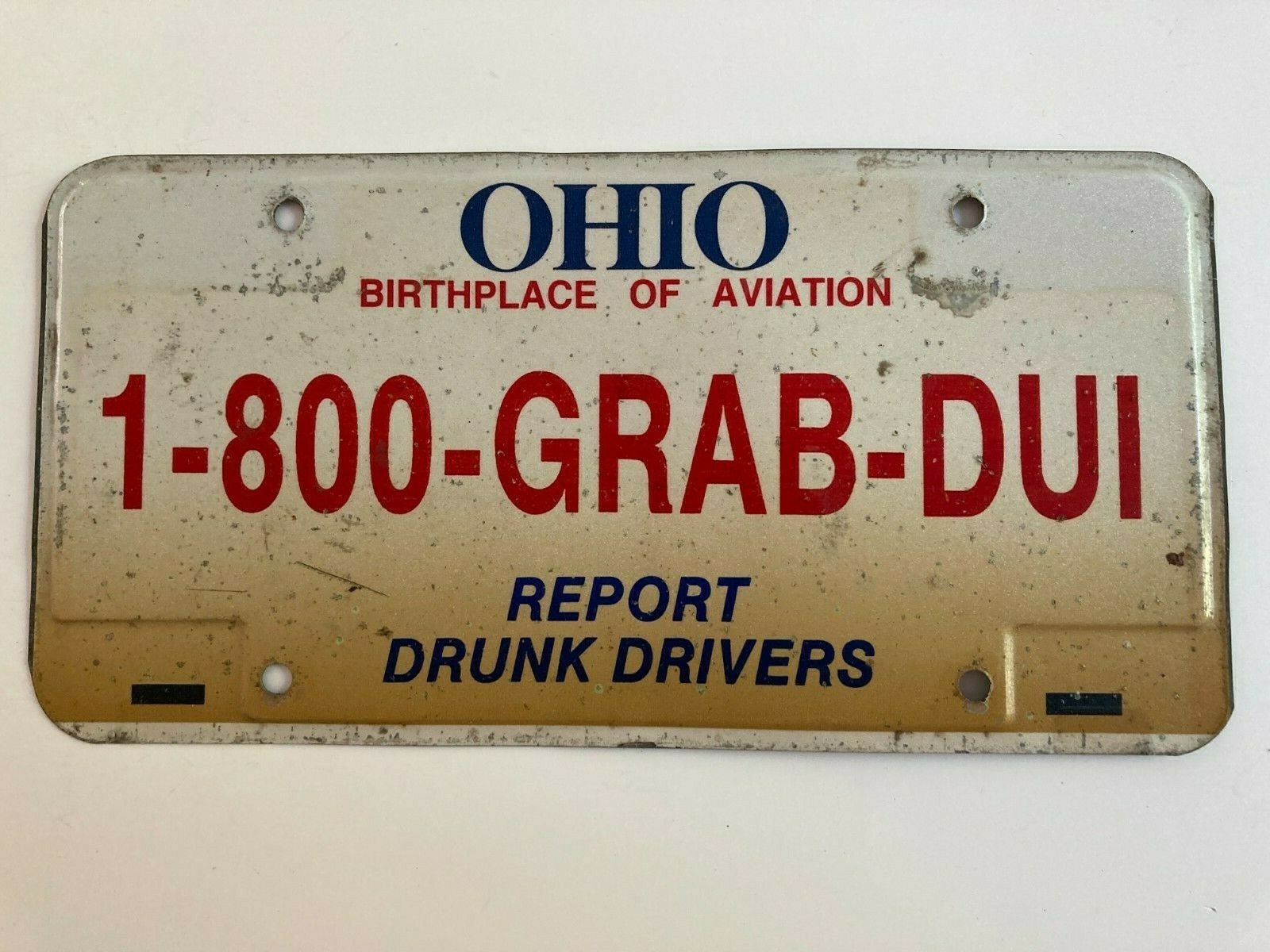2000s Ohio License Plate Dui Police State Trooper Front Flat Variety Of Plate