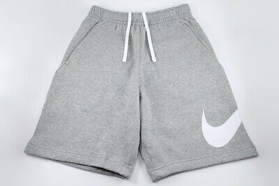 Nike Sportswear Club Fleece Shorts Gray/white Training Swoosh Cotton Adult Mens