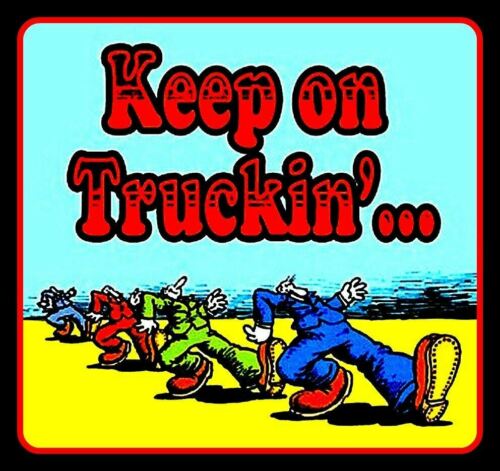 4" Keep On Truckin' Vinyl Sticker. Grateful Dead, R. Crumb Decal For Car, Laptop