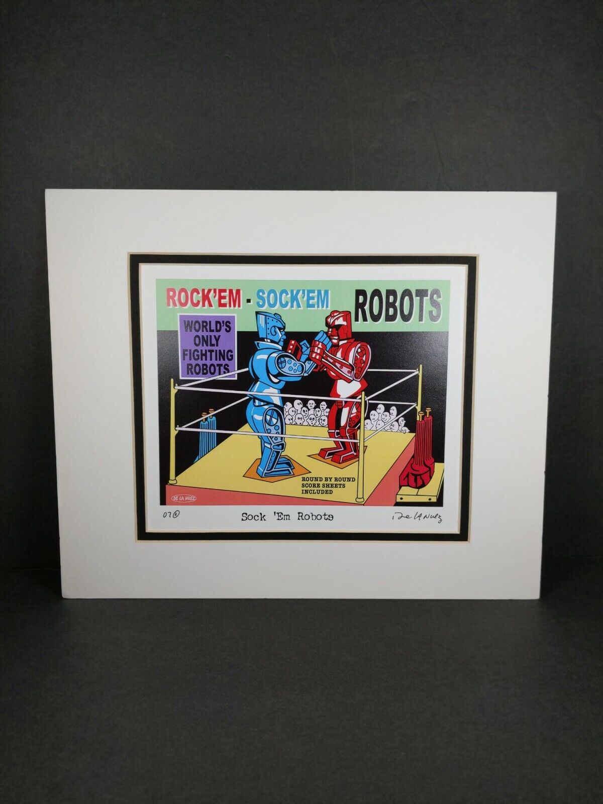 Nelson De La Nuez Print 07 World's Only Fighting Rock 'em Sock 'em Robots Rockem