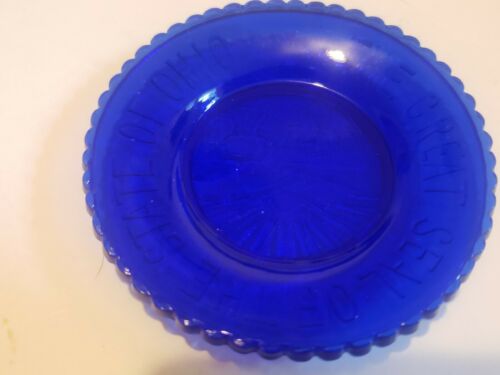 Vintage Dagenheart Cobalt Blue Glass The Great Seal Of Ohio
