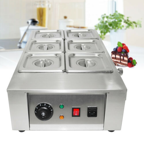 Electric Water Heating 6 Tank Multi Candy Chocolate Melter Temperer Boiler