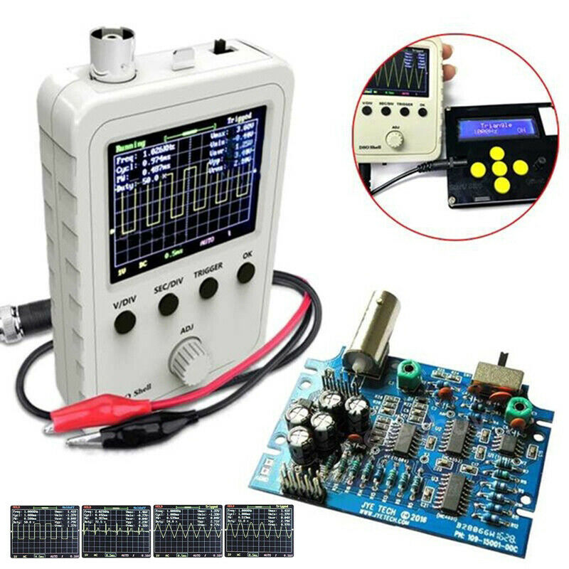 Assembled Digital Oscilloscope 2.4 Inch LCD Display with Case Test Clip Power
