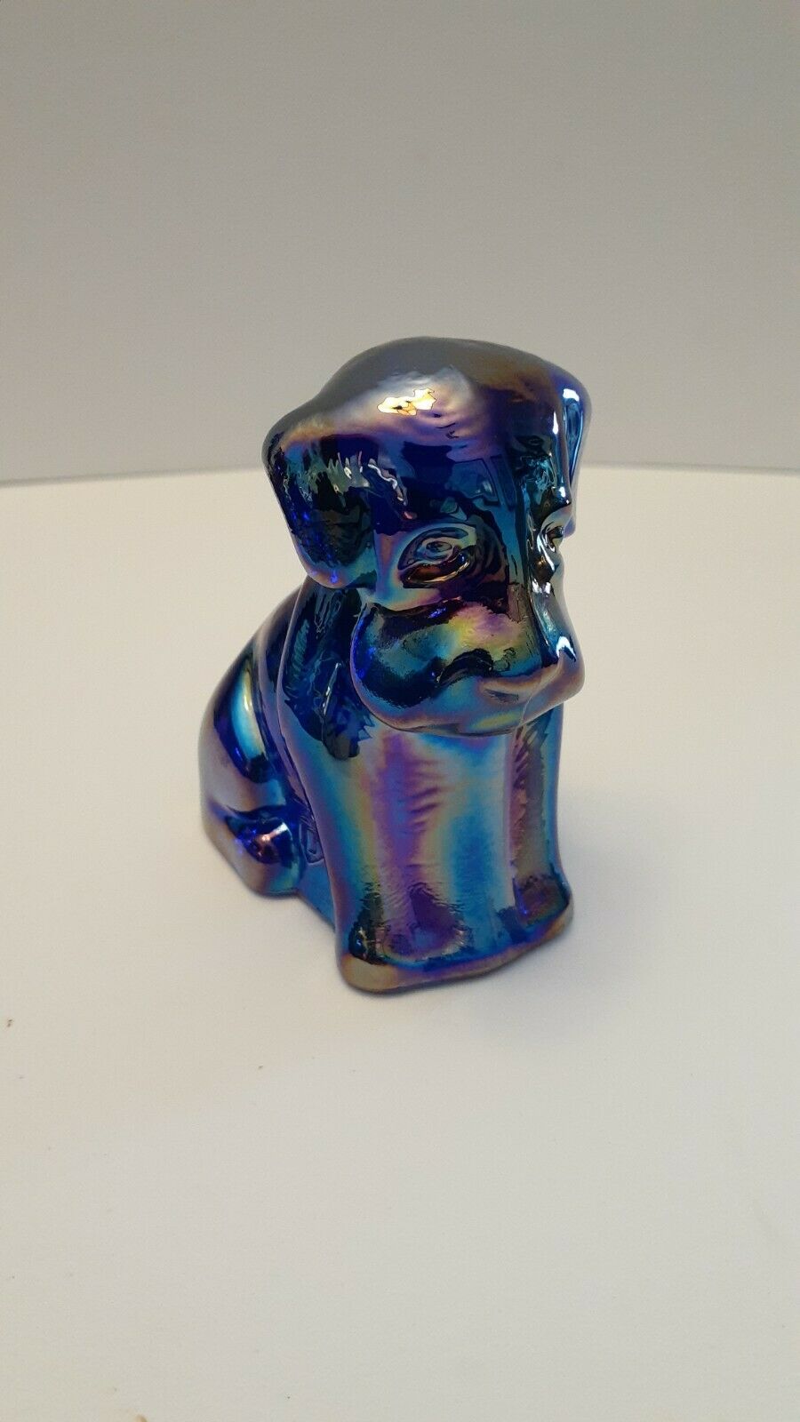 Degenhart Art Glass Cobalt Blue Pooch