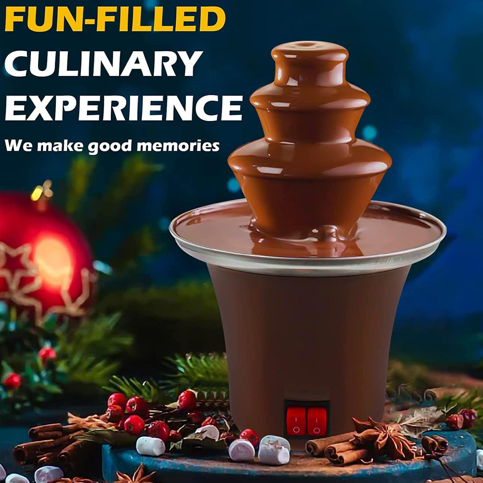 Electric 3 Tier Mini Chocolate Fountains Warmer Dip Fondue Melting Machine
