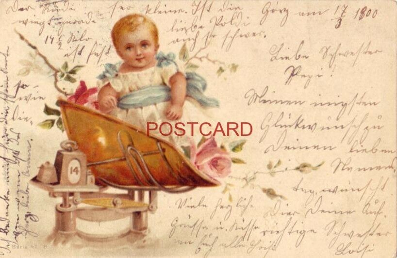 1900 NEW BORN BABY Serie 42  8 - 14 1/2/ kilo Postmark St Ruprecht Bei Villach